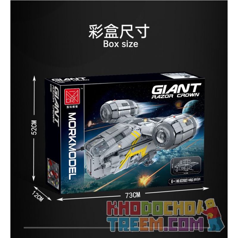 MorkModel 032002 Mork Model 032002 REBRICKABLE MOC-37840 37840 MOC37840 non  VƯƠNG MIỆN DAO CẠO KHỔNG LỒ bộ đồ chơi xếp lắp ráp ghép mô hình Movie & Game THE RAZOR CREST Phim Và Trò Chơi 4064 khối