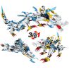 HSANHE 2255 non  DRAGON WHITE KNIGHT. bộ đồ chơi xếp lắp ráp ghép mô hình NINJA DRAGON KNIGHT 461 khối
