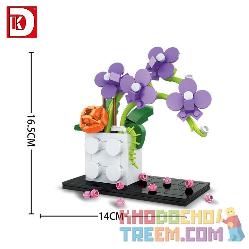 DK 3012 non Lego HOA LAN 5 MÀU bộ đồ chơi xếp lắp ráp ghép mô hình Creator Expert FLOWERS WORLD Chuyên Gia Sáng Tạo 267 khối