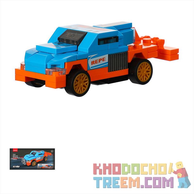 MINISO 607200 607201 607202 607203 607204 607205 607206 607207 non  MINI-BACK CAR 8 SÚNG THÉP BỐN BÁNH PIONEER EAGLE ĐÊM SÔNG SAO TỐC ĐỘ NGỰA HOANG PHANTOM WEILONG ĐUỔI THEO GIÓ CON ĐƯỜNG CƯỠI NGƯỜI ĐIÊN bộ đồ chơi xếp lắp ráp ghép mô hình Mini Racing Pacemaker Đua Xe Mini 640 khối