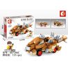 SEMBO 607206A 607206B 607206C 607206D non  KHỦNG LONG TRỞ LẠI XE 4 bộ đồ chơi xếp lắp ráp ghép mô hình Jurassic World FAMOUS CAR Thế Giới Khủng Long 634 khối