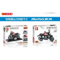 SEMBO 701126 non  TRIUMPHAL STREET SCRAMBLER. bộ đồ chơi xếp lắp ráp ghép mô hình Motorcycle Motorbike TRIUMPH STREET SCRAMBLER Xe Hai Bánh 205 khối