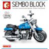SEMBO 701122 non  HARLEY CẢM THẤY bộ đồ chơi xếp lắp ráp ghép mô hình Motorcycle Motorbike HARLEY-DAVIDSON FAT BOY Xe Hai Bánh 257 khối