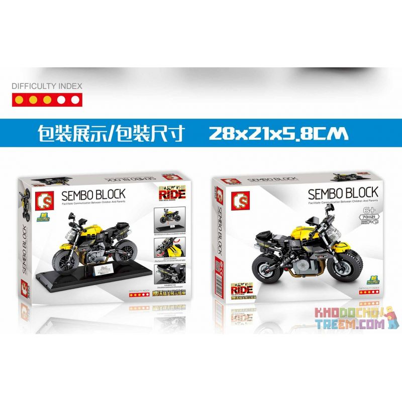 SEMBO 701121 non Lego BENOLI TNT600. bộ đồ chơi xếp lắp ráp ghép mô hình Motorcycle Motorbike BENELLI TNT 600 ABS Xe Hai Bánh 257 khối