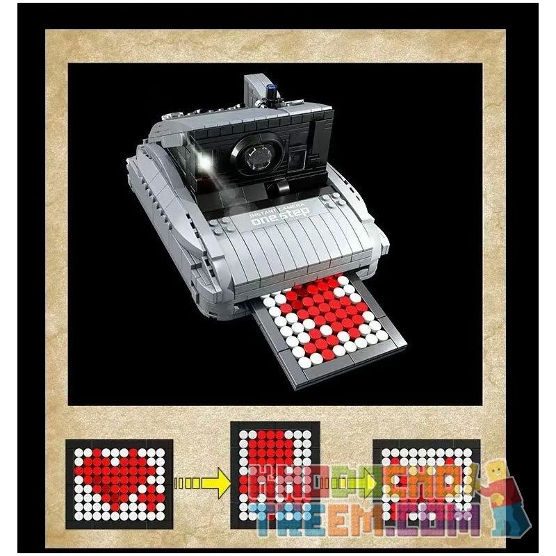 HENGTAI 92042 non  ĐẶT MỘT CAMERA HÌNH ẢNH bộ đồ chơi xếp lắp ráp ghép mô hình Creator Expert INSTANT CAMERA Chuyên Gia Sáng Tạo 797 khối