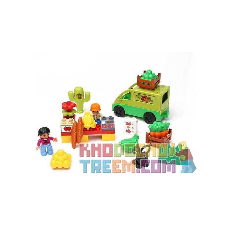 NOT Lego Duplo Duplo 5683 Market Place , HYSTOYS HONGYUANSHENG AOLEDUOTOYS HG-1354 1354 HG1354 Xếp hình Chợ Phiên Nhộn Nhịp 25 khối