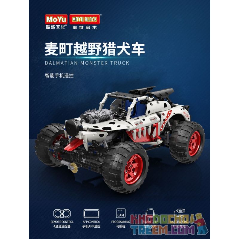 MOYU BLOCK MY88006 88006 non Lego MAKI-MACHI. bộ đồ chơi xếp lắp ráp ghép mô hình Technic DALMATIAN MONSTER TRUCK Kỹ Thuật Công Nghệ Cao Mô Hình Phương Tiện 987 khối