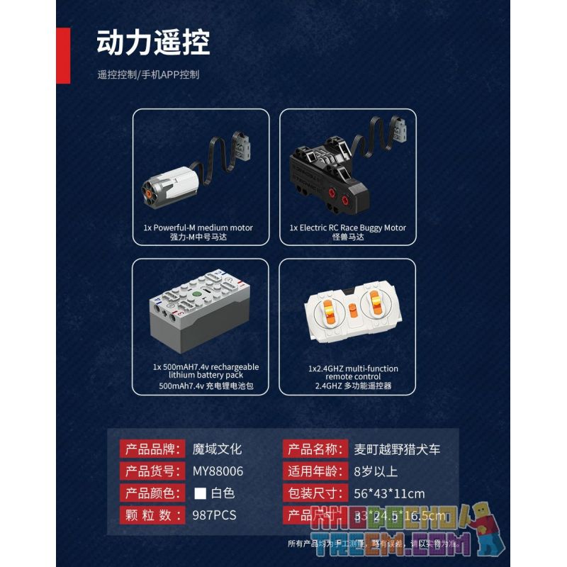 MOYU BLOCK MY88006 88006 non  MAKI-MACHI. bộ đồ chơi xếp lắp ráp ghép mô hình  DALMATIAN MONSTER TRUCK Kỹ Thuật Công Nghệ Cao Mô Hình Phương Tiện 987 khối