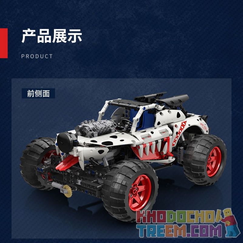MOYU BLOCK MY88006 88006 non  MAKI-MACHI. bộ đồ chơi xếp lắp ráp ghép mô hình  DALMATIAN MONSTER TRUCK Kỹ Thuật Công Nghệ Cao Mô Hình Phương Tiện 987 khối