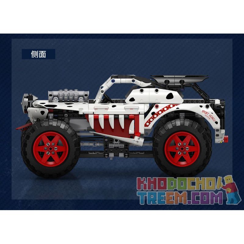 MOYU BLOCK MY88006 88006 non  MAKI-MACHI. bộ đồ chơi xếp lắp ráp ghép mô hình  DALMATIAN MONSTER TRUCK Kỹ Thuật Công Nghệ Cao Mô Hình Phương Tiện 987 khối