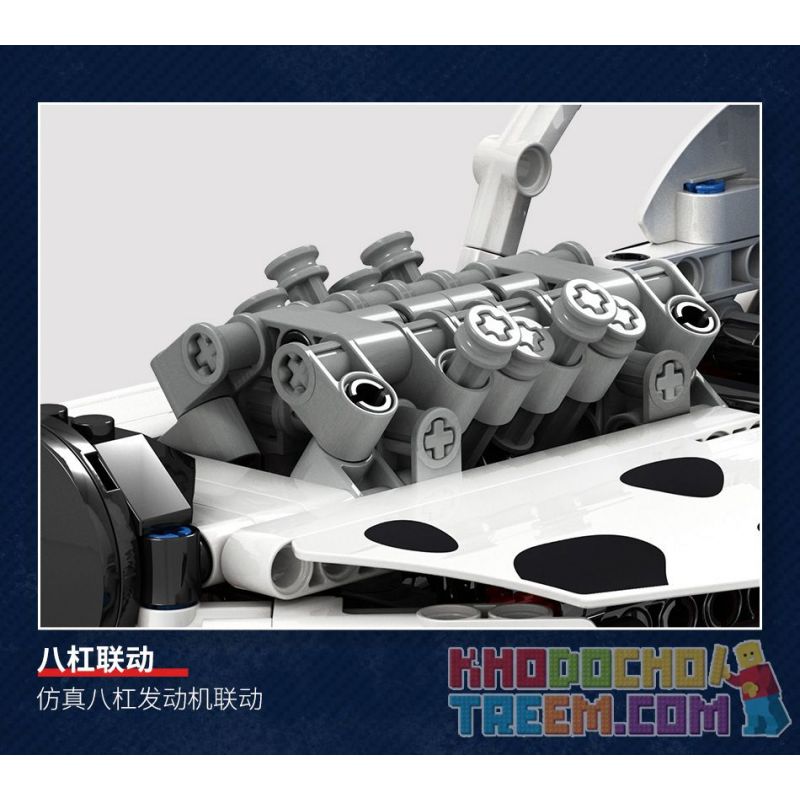 MOYU BLOCK MY88006 88006 non  MAKI-MACHI. bộ đồ chơi xếp lắp ráp ghép mô hình  DALMATIAN MONSTER TRUCK Kỹ Thuật Công Nghệ Cao Mô Hình Phương Tiện 987 khối