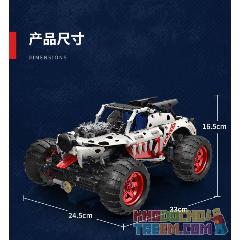 MOYU BLOCK MY88006 88006 non  MAKI-MACHI. bộ đồ chơi xếp lắp ráp ghép mô hình  DALMATIAN MONSTER TRUCK Kỹ Thuật Công Nghệ Cao Mô Hình Phương Tiện 987 khối