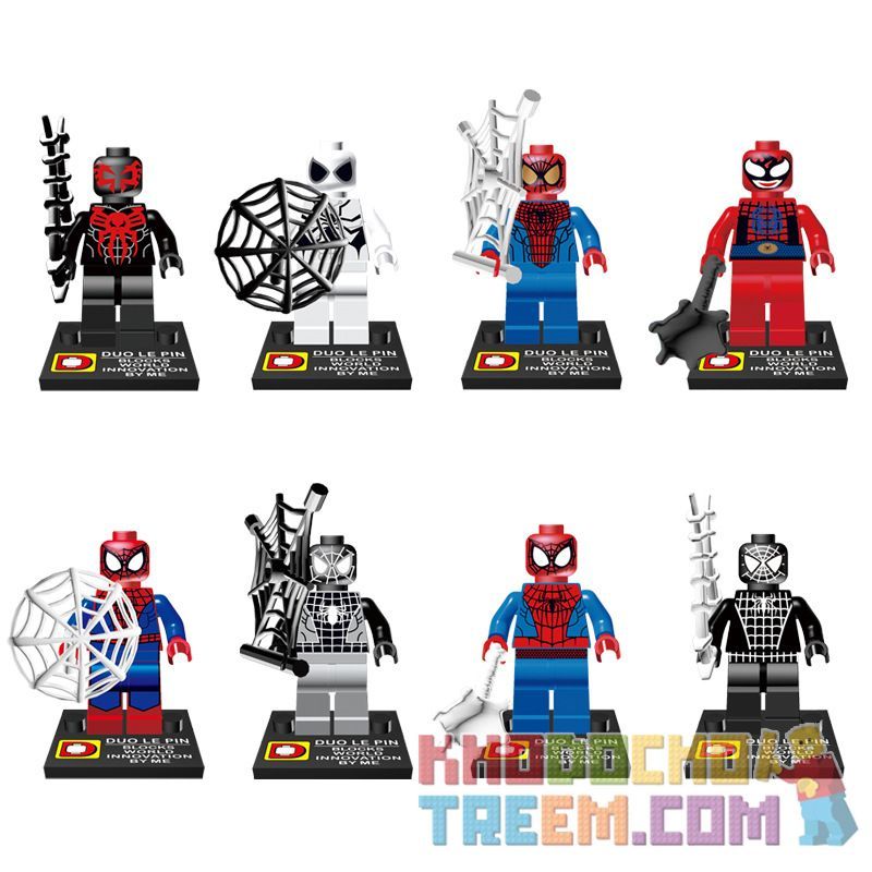 DUO LE PIN DLP9001 9001 non Lego HÀNG TRĂM NGƯỜI 8 NHỆN bộ đồ chơi xếp lắp ráp ghép mô hình Super Heroes Siêu Nhân Anh Hùng