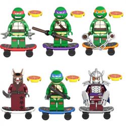 LARI 10200 10201 10202 10203 10204 10205 XSZ KSZ 723 Xếp hình kiểu Lego TEENAGE MUTANT NINJA TURTLES Cây Rùa Ninja 6 gồm 6 hộp nhỏ