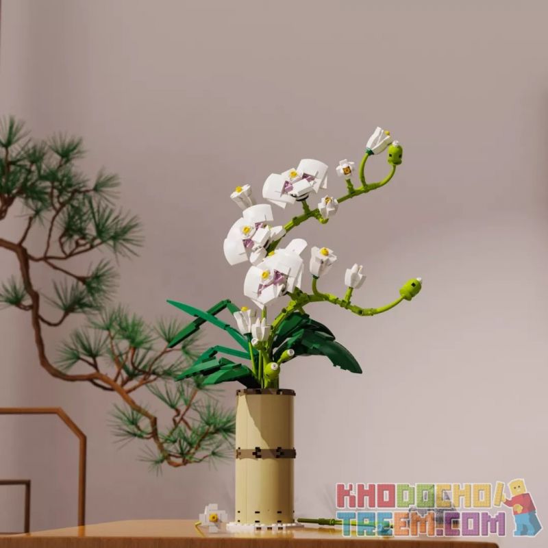 QIZHILE 92000 non  PHALAENOPSIS. bộ đồ chơi xếp lắp ráp ghép mô hình Creator Expert Chuyên Gia Sáng Tạo 588 khối
