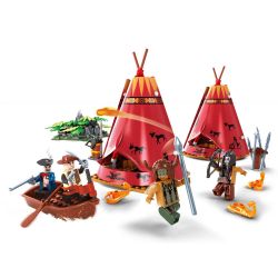 AUSINI 25636 non  SET PHƯƠNG TÂY bộ đồ chơi xếp lắp ráp ghép mô hình THE DISPUTE IN WEST 275 khối