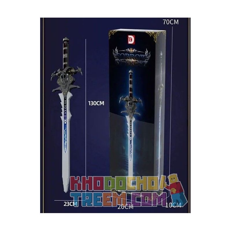 DK 1500 non  SƯƠNG GIÁ bộ đồ chơi xếp lắp ráp ghép mô hình Computer Games FROSTMOURNE Trò Chơi 2349 khối