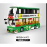 WANGE 5971 non  XE BUÝT THAM QUAN HAI LỚP bộ đồ chơi xếp lắp ráp ghép mô hình City Thành Phố 456 khối