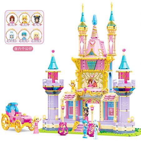 GUDI 9030 non  LÂU ĐÀI CỦA LUO LI bộ đồ chơi xếp lắp ráp ghép mô hình Yeloli 798 khối