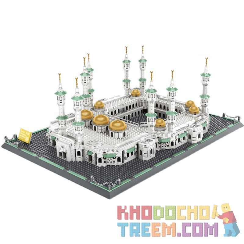 WANGE 6220 non Lego NHÀ THỜ HỒI GIÁO MECCA. bộ đồ chơi xếp lắp ráp ghép mô hình Buildings GREAT MOSQUE OF MECCA 2274 khối