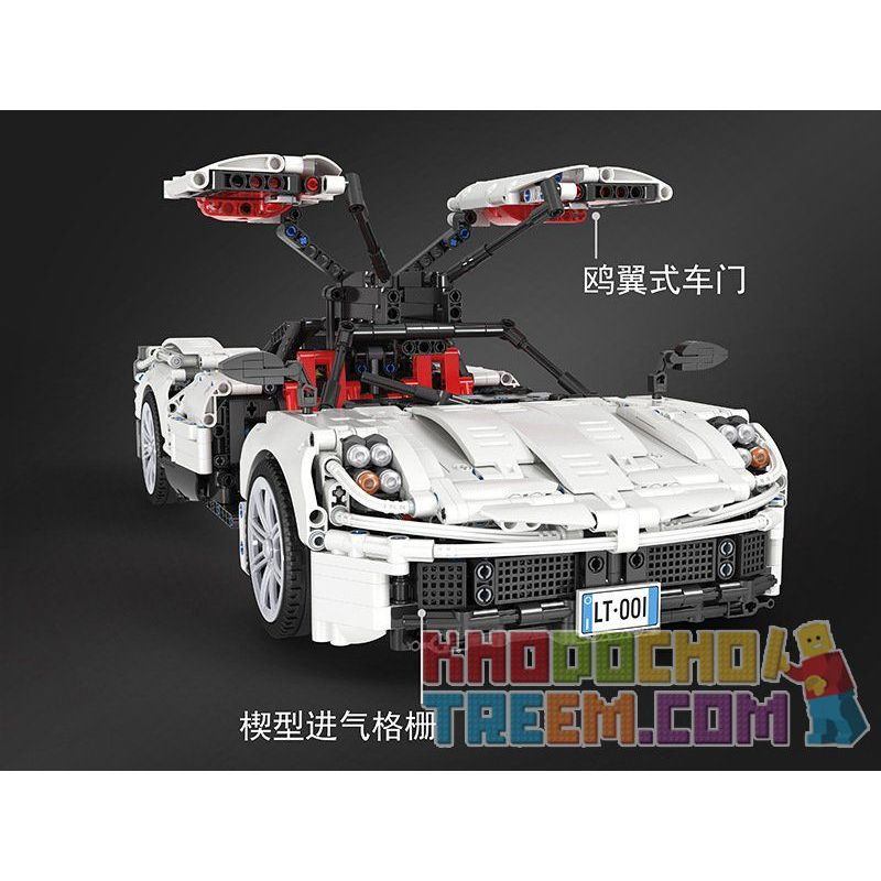 Winner 7050 non  XE ĐUA PORSCHE TRẮNG tỷ lệ 1:10 bộ đồ chơi xếp lắp ráp ghép mô hình  SUPER FERRARIED RACING CAR Kỹ Thuật Công Nghệ Cao Mô Hình Phương Tiện 2209 khối