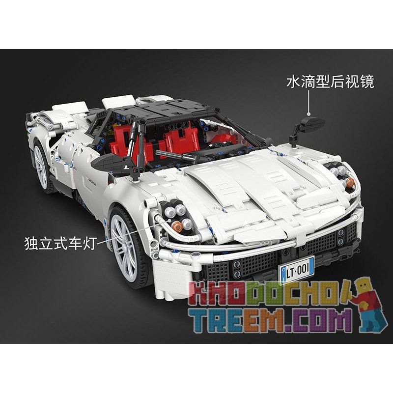 Winner 7050 non  XE ĐUA PORSCHE TRẮNG tỷ lệ 1:10 bộ đồ chơi xếp lắp ráp ghép mô hình  SUPER FERRARIED RACING CAR Kỹ Thuật Công Nghệ Cao Mô Hình Phương Tiện 2209 khối