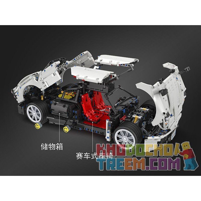 Winner 7050 non  XE ĐUA PORSCHE TRẮNG tỷ lệ 1:10 bộ đồ chơi xếp lắp ráp ghép mô hình  SUPER FERRARIED RACING CAR Kỹ Thuật Công Nghệ Cao Mô Hình Phương Tiện 2209 khối