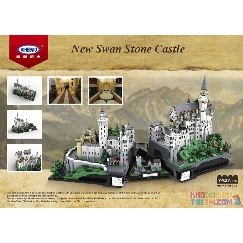 XINGBAO XB-05002 05002 XB05002 non  LÂU ĐÀI THIÊN NGA TRẮNG bộ đồ chơi xếp lắp ráp ghép mô hình Architecture NEW SWAN STONE CASTLE Công Trình Kiến Trúc 7437 khối XINGBAO XB-05002 05002 XB05002 non  LÂU ĐÀI THIÊN NGA TRẮNG bộ đồ chơi xếp lắp ráp ghép mô hình Architecture NEW SWAN STONE CASTLE Công Trình Kiến Trúc 7437 khối