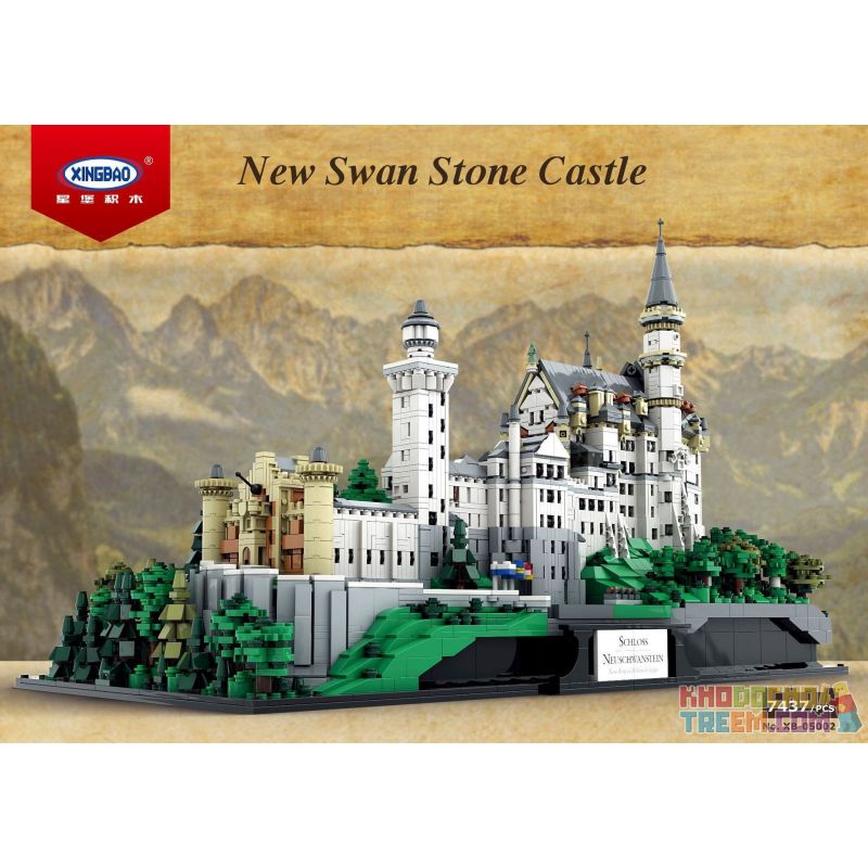 XINGBAO XB-05002 05002 XB05002 non  LÂU ĐÀI THIÊN NGA TRẮNG bộ đồ chơi xếp lắp ráp ghép mô hình Architecture NEW SWAN STONE CASTLE Công Trình Kiến Trúc 7437 khối XINGBAO XB-05002 05002 XB05002 non  LÂU ĐÀI THIÊN NGA TRẮNG bộ đồ chơi xếp lắp ráp ghép mô hình Architecture NEW SWAN STONE CASTLE Công Trình Kiến Trúc 7437 khối