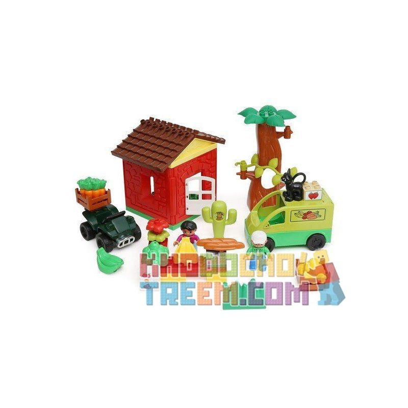 NOT LEGO Duplo 10546 My First Shop, Hystoys HongYuanSheng Aoleduotoys HG-1355 Xếp hình phiên chợ quê 50 khối NOT LEGO Duplo 10546 My First Shop, Hystoys HongYuanSheng Aoleduotoys HG-1355 Xếp hình phiên chợ quê 50 khối
