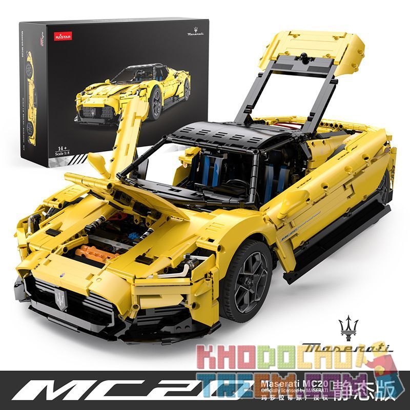 RASTAR 93510 93500 non Lego MASERATI MC 20 NETTUNO POSEIDON GẦM RÚ tỷ lệ 1:8 bộ đồ chơi xếp lắp ráp ghép mô hình MASERATI MC20 NETTUNO 3400 khối