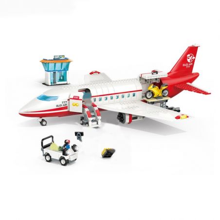 GUDI 10503 non  MÁY BAY JETWAY bộ đồ chơi xếp lắp ráp ghép mô hình City Thành Phố 720 khối