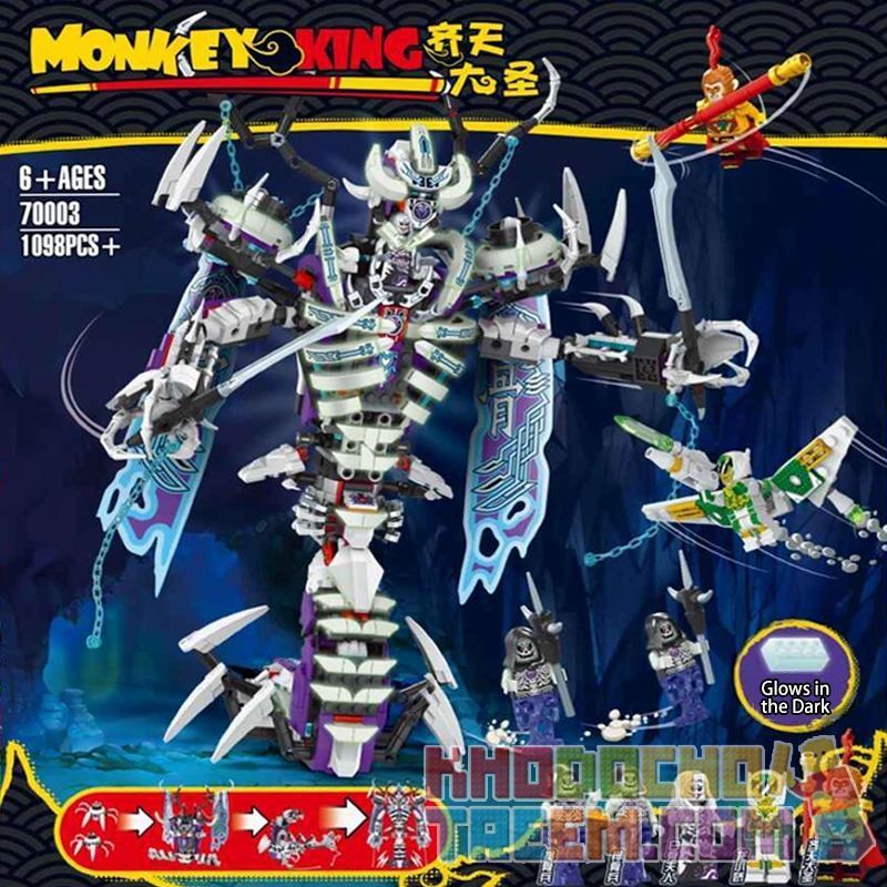 NOT Lego THE BONE DEMON 80028 TANK 60130 ZIMO 70003 xếp lắp ráp