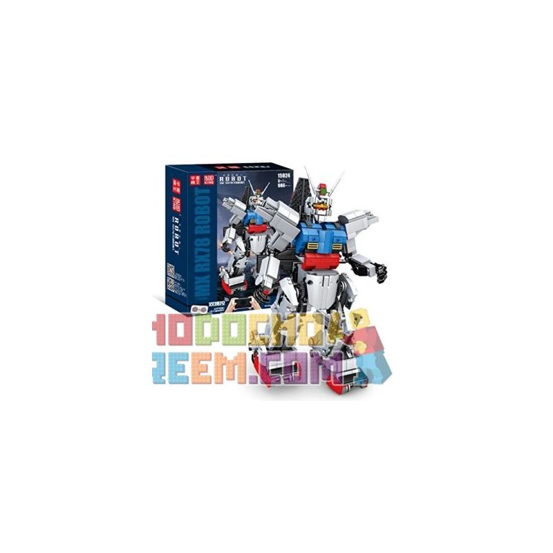 MouldKing 15024 Mould King 15024 non Lego ROBOT MK RX78 YUAN ZU bộ đồ chơi xếp lắp ráp ghép mô hình 986 khối