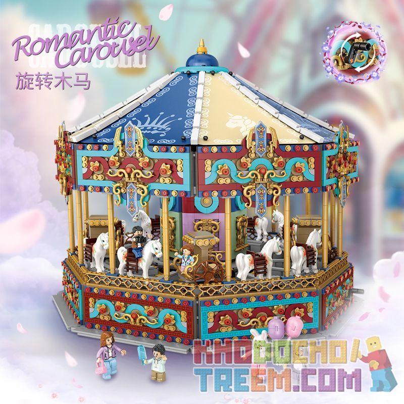 LOZ 1059 non  BĂNG CHUYỀN bộ đồ chơi xếp lắp ráp ghép mô hình CAROUSEL