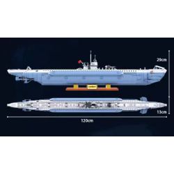 PanlosBrick 628011 Panlos Brick 628011 non  LỰC LƯỢNG TÀU NGẦM ĐỨC TRONG THẾ CHIẾN II bộ đồ chơi xếp lắp ráp ghép mô hình Military Army VIIC U-552 SUBMARINE Quân Sự Bộ Đội 6112 khối