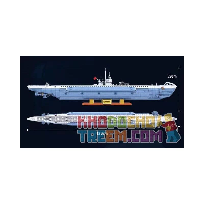 PanlosBrick 628011 Panlos Brick 628011 non  LỰC LƯỢNG TÀU NGẦM ĐỨC TRONG THẾ CHIẾN II bộ đồ chơi xếp lắp ráp ghép mô hình Military Army VIIC U-552 SUBMARINE Quân Sự Bộ Đội 6112 khối