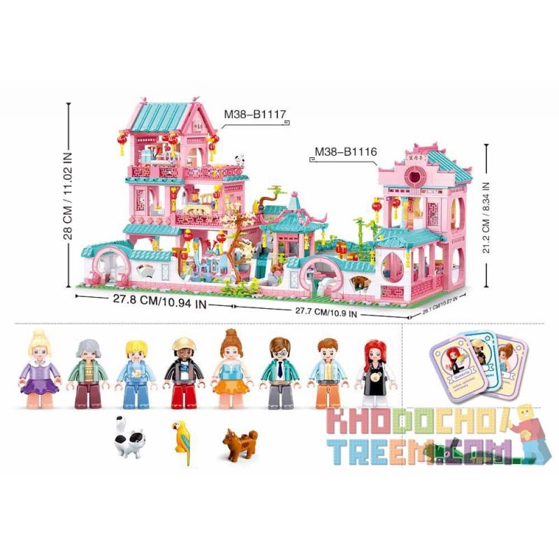 SLUBAN M38-B1117 B1117 1117 M38B1117 38-B1117 non  VƯỜN NGÂN XUÂN bộ đồ chơi xếp lắp ráp ghép mô hình 1342 khối