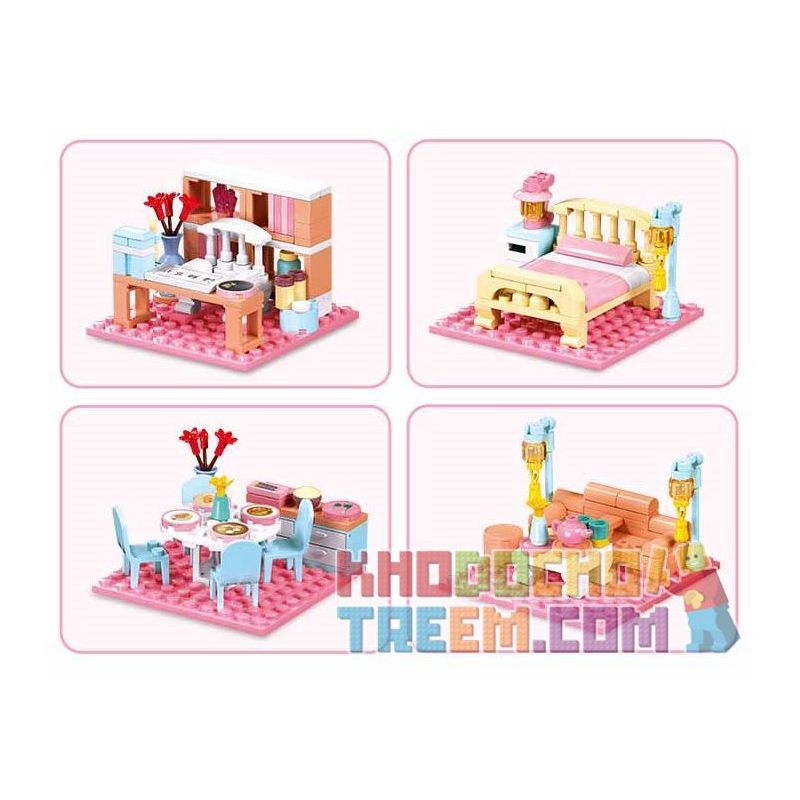 SLUBAN M38-B1117 B1117 1117 M38B1117 38-B1117 non  VƯỜN NGÂN XUÂN bộ đồ chơi xếp lắp ráp ghép mô hình 1342 khối