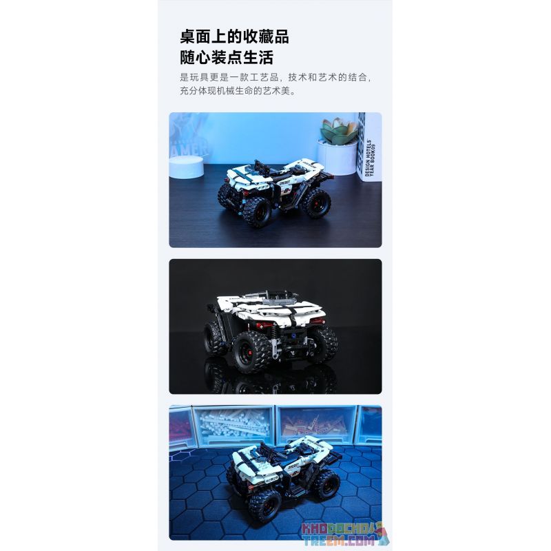 ONEBOT MITU MI OBSTMT21AIQI 21AIQI non  ATV MỌI ĐỊA HÌNH bộ đồ chơi xếp lắp ráp ghép mô hình  Kỹ Thuật Công Nghệ Cao Mô Hình Phương Tiện 490 khối