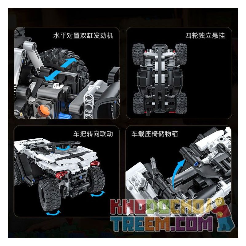 ONEBOT MITU MI OBSTMT21AIQI 21AIQI non  ATV MỌI ĐỊA HÌNH bộ đồ chơi xếp lắp ráp ghép mô hình  Kỹ Thuật Công Nghệ Cao Mô Hình Phương Tiện 490 khối