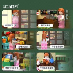 CADA DOUBLEE C66015 66015 non  CỬA HÀNG TẠP HÓA MÈO bộ đồ chơi xếp lắp ráp ghép mô hình Creator Sáng Tạo 921 khối