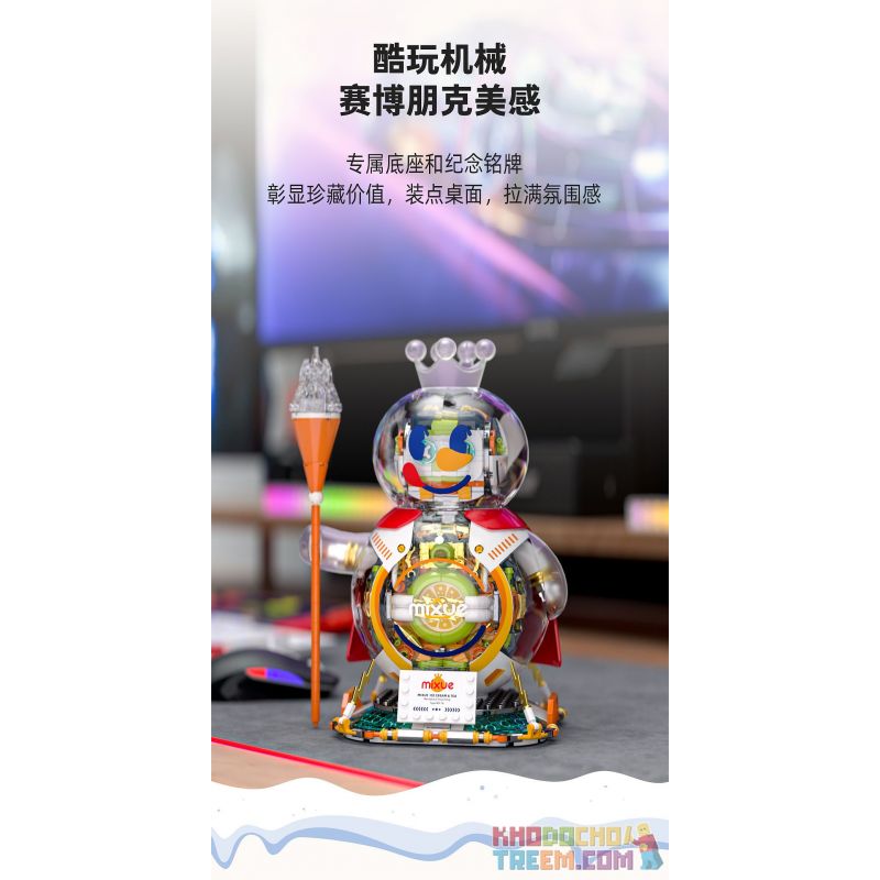 JAKI XWZB-23089 23089 XWZB23089 non  THÀNH PHỐ BĂNG MIXUE THÂN MÁY SIÊU VUA TUYẾT bộ đồ chơi xếp lắp ráp ghép mô hình 800 khối