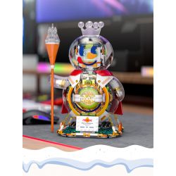 JAKI XWZB-23089 23089 XWZB23089 non  THÀNH PHỐ BĂNG MIXUE THÂN MÁY SIÊU VUA TUYẾT bộ đồ chơi xếp lắp ráp ghép mô hình 800 khối