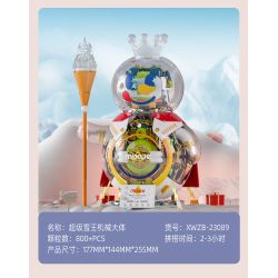 JAKI XWZB-23089 23089 XWZB23089 non  THÀNH PHỐ BĂNG MIXUE THÂN MÁY SIÊU VUA TUYẾT bộ đồ chơi xếp lắp ráp ghép mô hình 800 khối