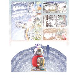 JAKI XWZB-23089 23089 XWZB23089 non  THÀNH PHỐ BĂNG MIXUE THÂN MÁY SIÊU VUA TUYẾT bộ đồ chơi xếp lắp ráp ghép mô hình 800 khối