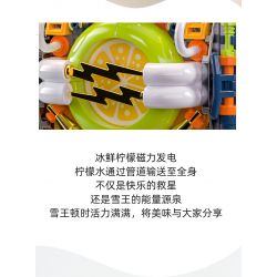 JAKI XWZB-23089 23089 XWZB23089 non  THÀNH PHỐ BĂNG MIXUE THÂN MÁY SIÊU VUA TUYẾT bộ đồ chơi xếp lắp ráp ghép mô hình 800 khối