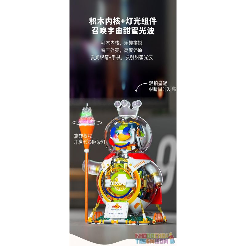 JAKI XWZB-23089 23089 XWZB23089 non  THÀNH PHỐ BĂNG MIXUE THÂN MÁY SIÊU VUA TUYẾT bộ đồ chơi xếp lắp ráp ghép mô hình 800 khối