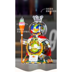 JAKI XWZB-23089 23089 XWZB23089 non  THÀNH PHỐ BĂNG MIXUE THÂN MÁY SIÊU VUA TUYẾT bộ đồ chơi xếp lắp ráp ghép mô hình 800 khối