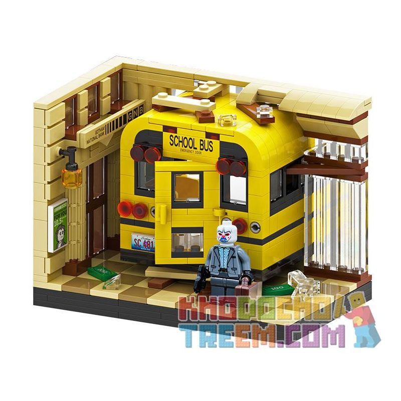 BUILDABLE X6136 6136 non Lego CƯỚP NGÂN HÀNG LỚN bộ đồ chơi xếp lắp ráp ghép mô hình Super Heroes THE BANK HEIST Siêu Nhân Anh Hùng 422 khối